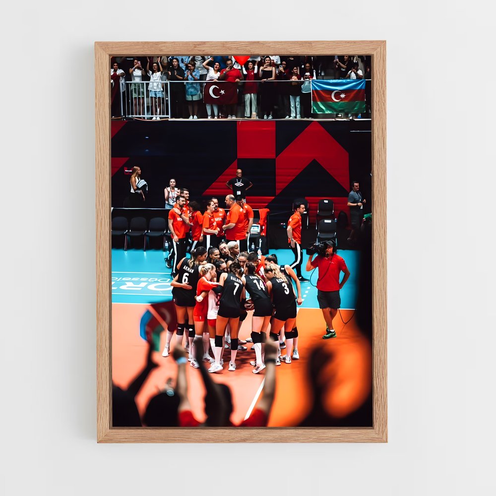 Poster Équipe de Volleyball en Action (vue 4)